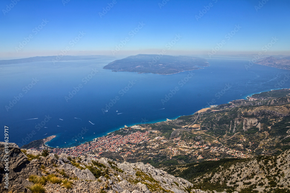 Croatia, Dalmatia, Biokovo national park landscape, Makarska resort