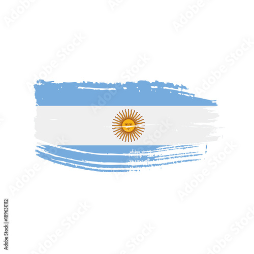 Argentina flag, vector illustration