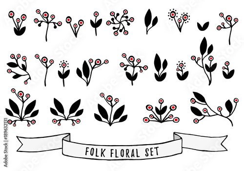 Folk Floral Set