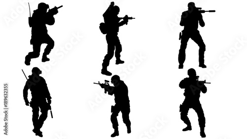 Set of Special Operations silhouette