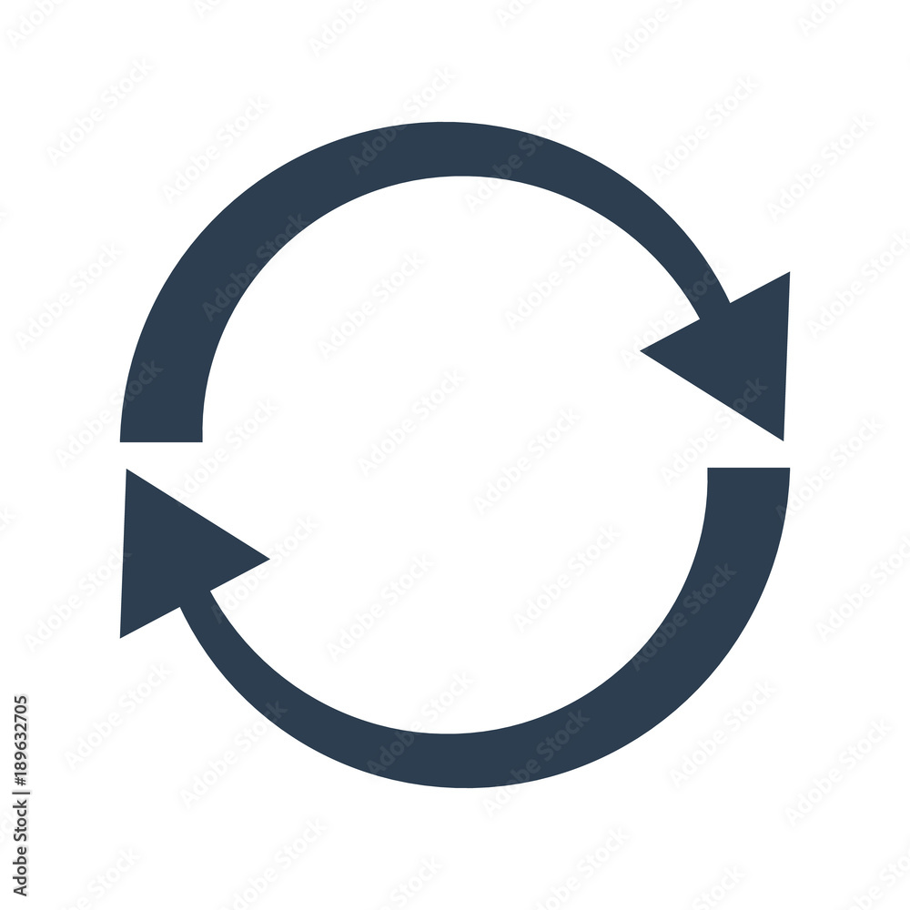 refresh icon on white background. refresh icon on white background.
