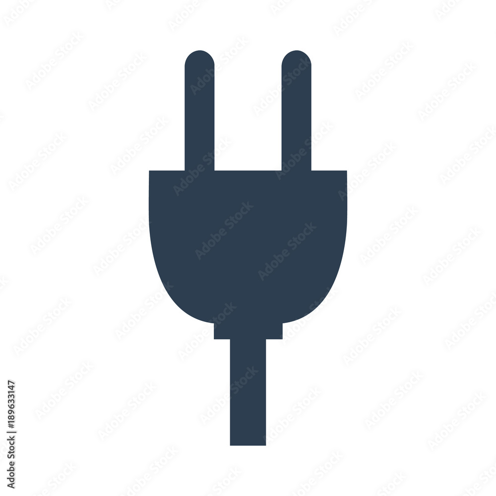 Plug icon on white background. Plug icon on white background.