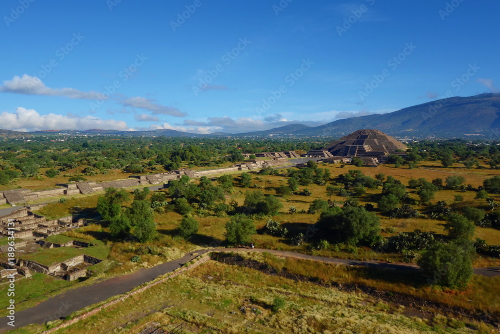 View of Moon Pyramids in ancient city Teotihuacan - Mexico