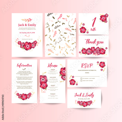 Wedding collection. Spring ornament concept. Floral poster, invite.