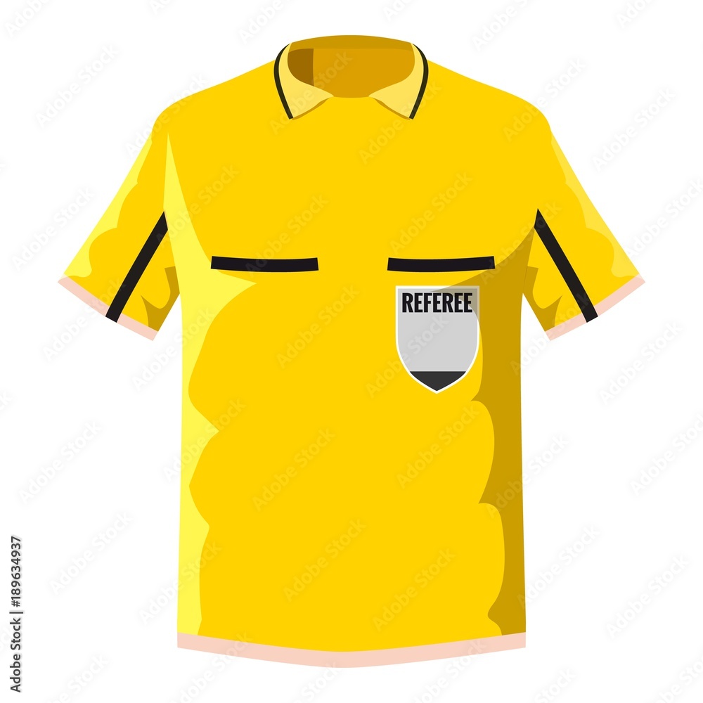 Yellow soccer referee shirt icon, cartoon style Stock ベクター | Adobe Stock