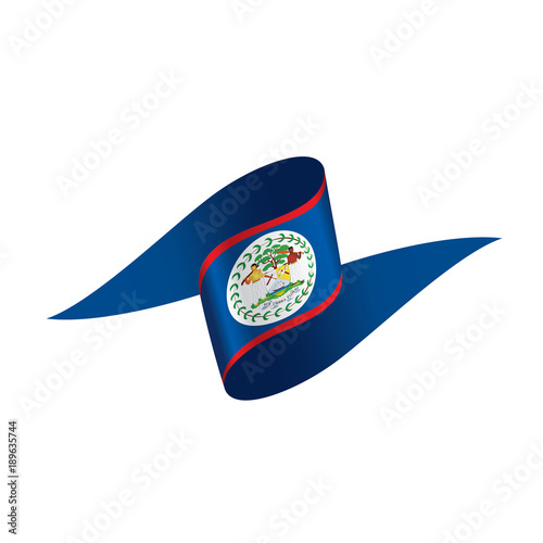 Belize flag, vector illustration