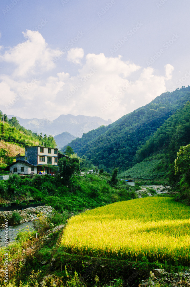 Mountains scenery in autumn Mountains scenery in autumn
