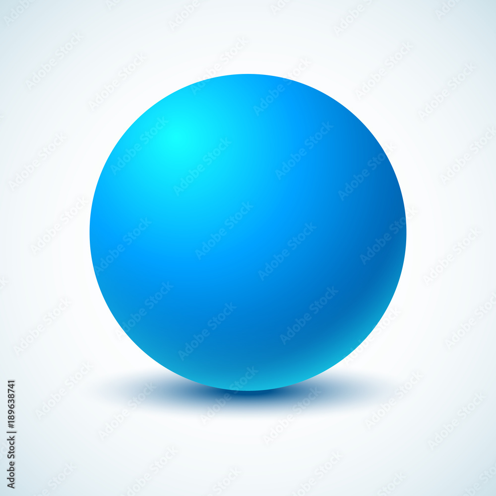 Blue ball. Vector illustration. 
