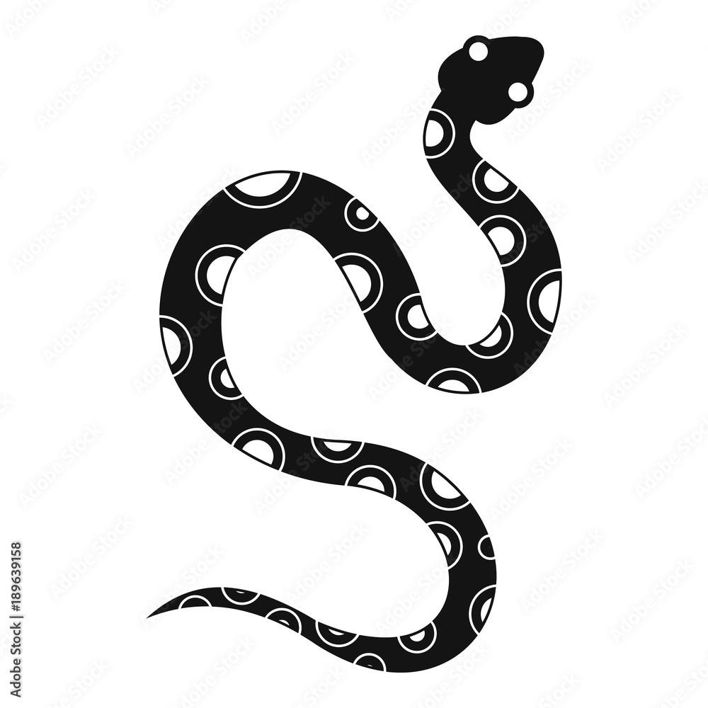 Fototapeta premium Venomous snake icon, simple style