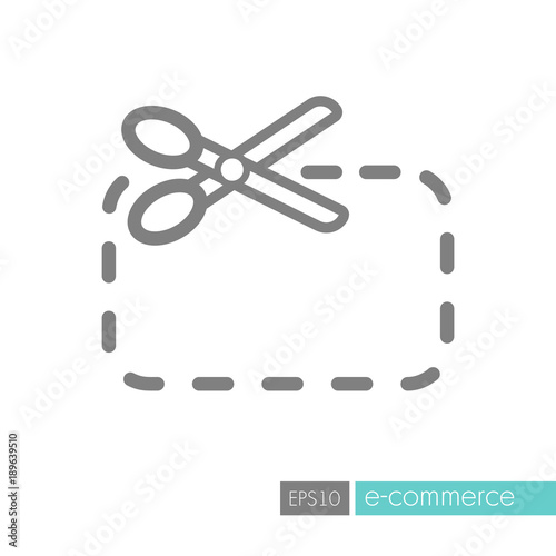 Coupon cutting icon