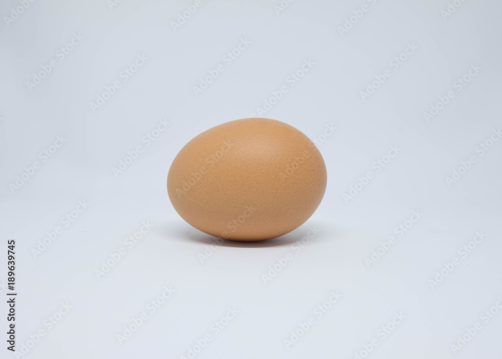 Close up egg isolated on white background