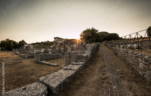 Scavi archeologici al tramonto di Pietrabbondante, Molise photo