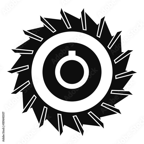 Circular saw disk icon, simple style