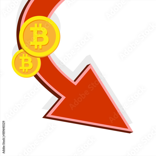 Peil nach unten mit Bitcoin