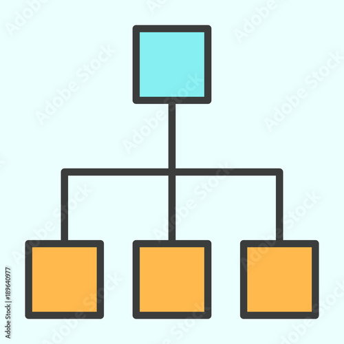 Computer Network Line Icon. Vector Simple Minimal 96x96 Pictogram