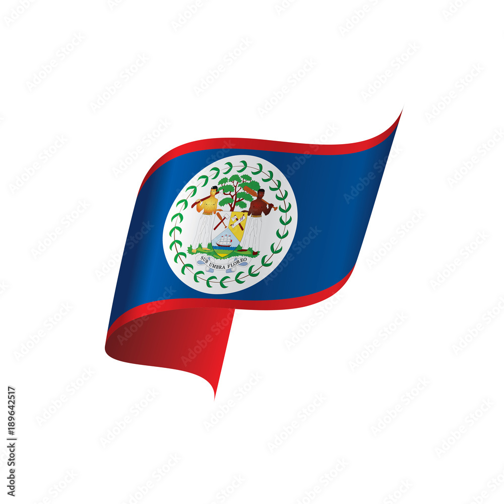Belize flag, vector illustration Belize flag, vector illustration