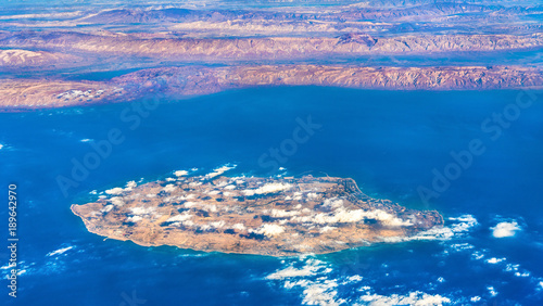 Aerial view of Kish Island in the Persian Gulf, Iran