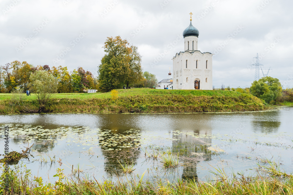 Church of the Intercession of the Holy Virgin on the Nerl River. UNESCO World Heritage site. Russia.