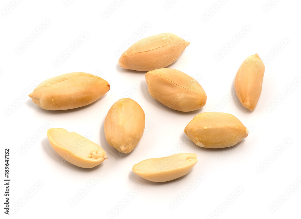 Obraz premium group of peeled peanuts