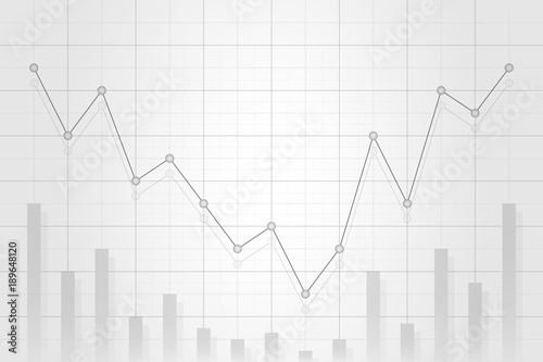 Business concept, bar graph, gray background