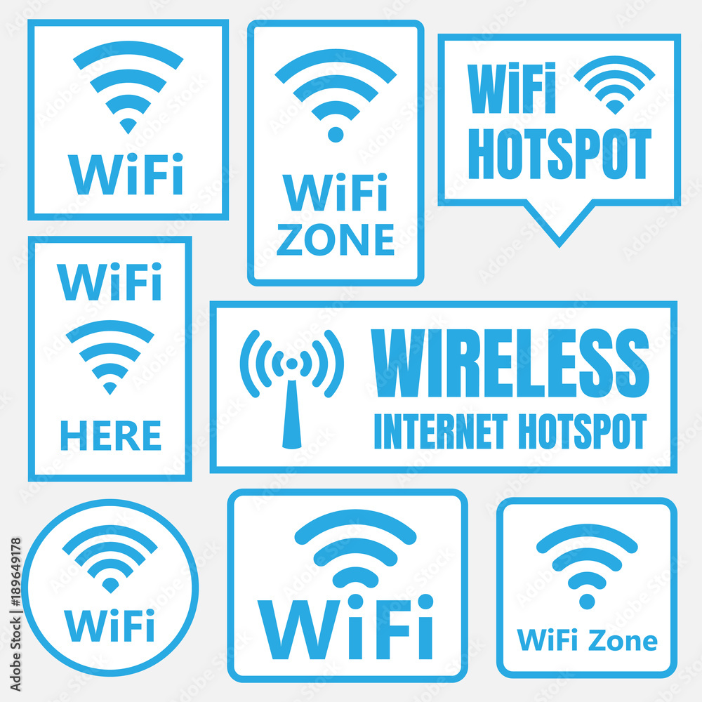 wireless icons set, wifi signs and symbols, internet connection wireless icons set, wifi signs and symbols, internet connection