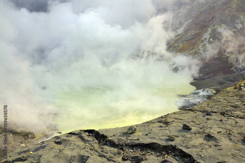 crater of the volcano