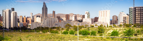 Panorama of New residential districts at Benidorm