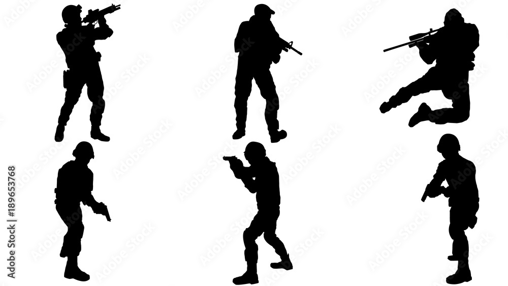 Obraz premium Army silhouette