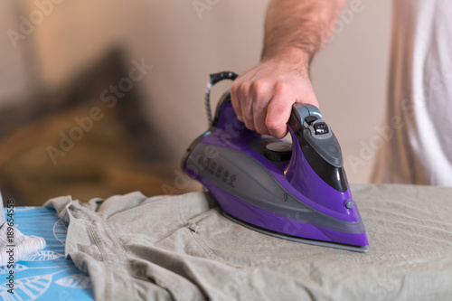 House husband, stay-at-home dad ironing