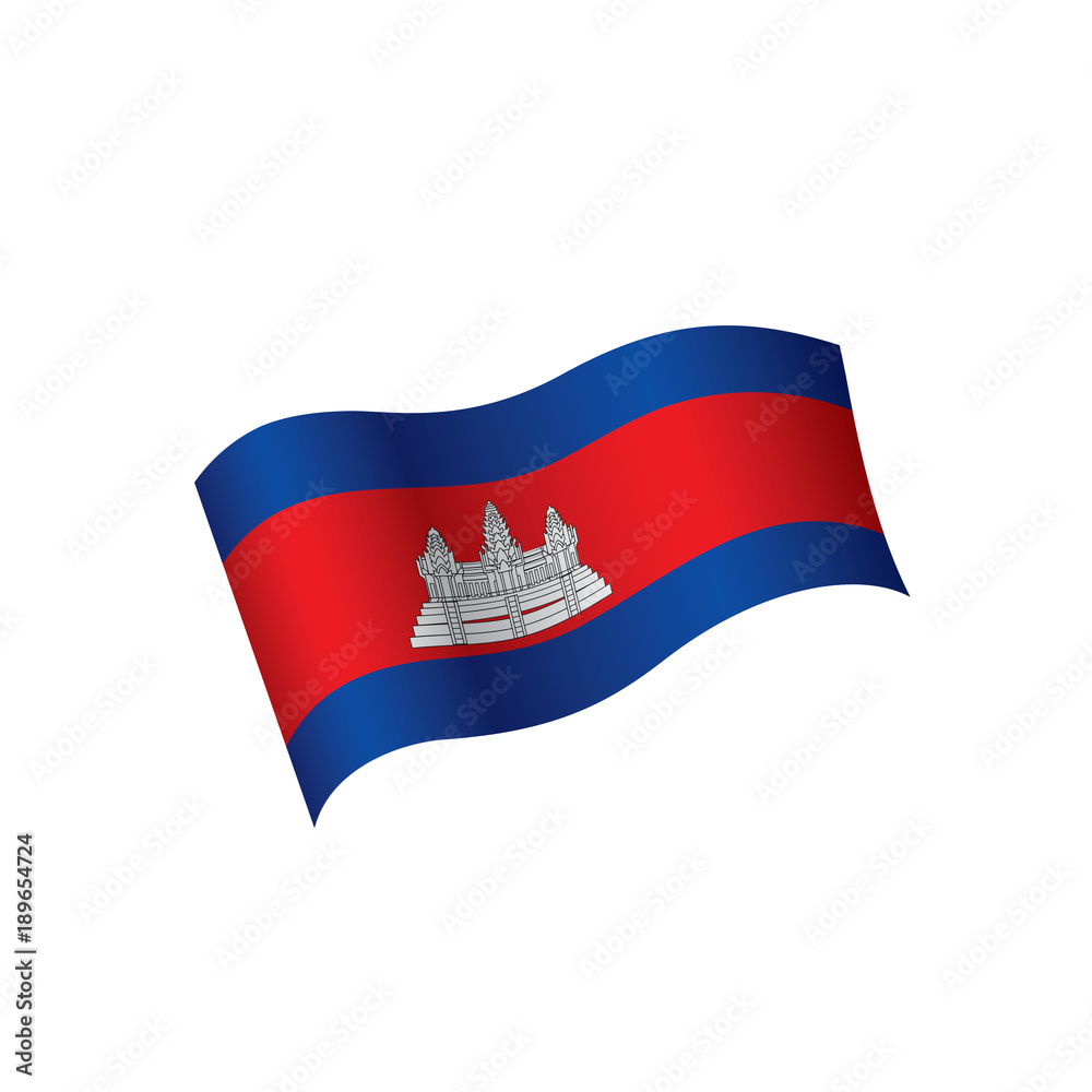 Cambodia flag, vector illustration Cambodia flag, vector illustration