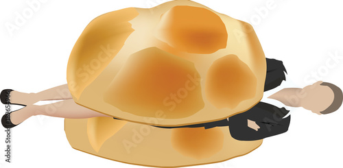 panino imbottito con figura persona