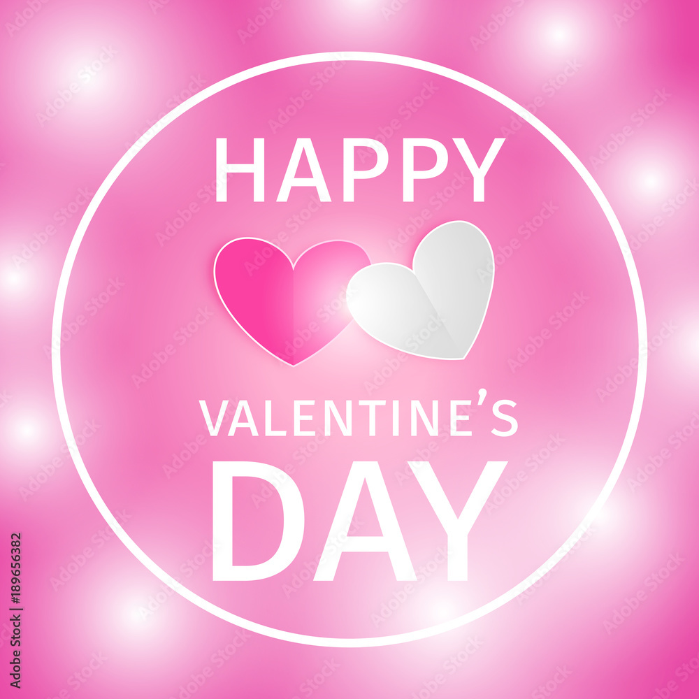 Romantic background with greetings on Valentine's Day