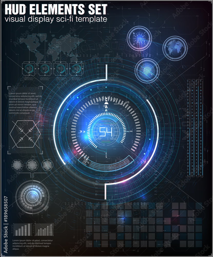 Futuristic user interface. HUD UI. Abstract virtual graphic touch user interface. Infographic. Vector science abstract. Vector illustration. Futuristic user interface. HUD UI. Abstract virtual graphic touch user interface. Infographic. Vector science abstract. Vector illustration.