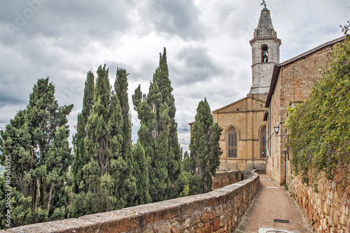 On the fortress wall. Pienza. Italy #189658525