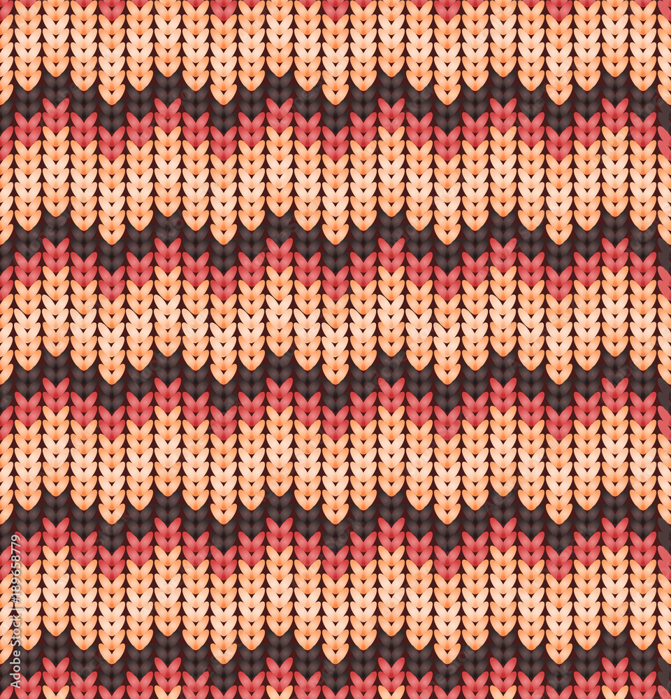 Knitter seamless pattern with stripes and zigzag. Colorful texture, vector background. Retro seamless pattern with pink and brown colors. Knitter seamless pattern with stripes and zigzag. Colorful texture, vector background. Retro seamless pattern with pink and brown colors.