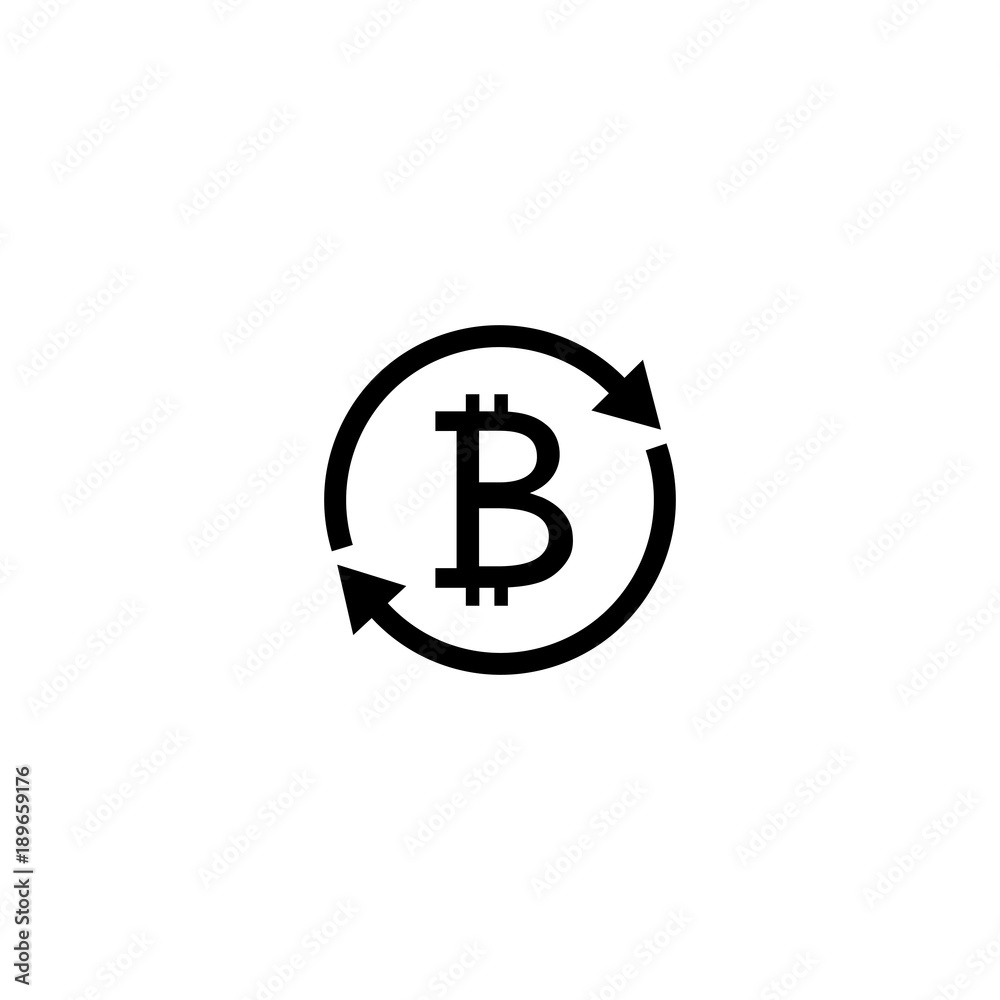 Obraz premium Exchange, money, bitcoin transfer icon, vector illustration.