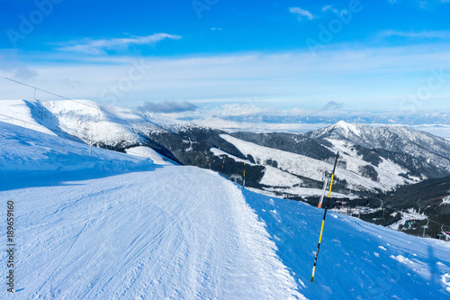 Ski resort in Low Tatra Mountains, Slovakia