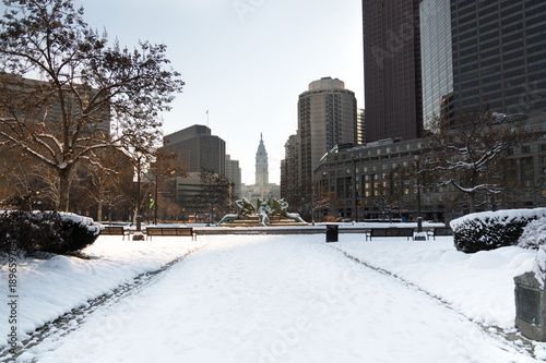 Park with snow