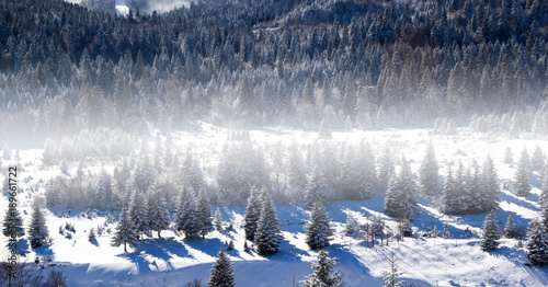 Mountain in winter - Bosnian olympic mountain Bjelasnica