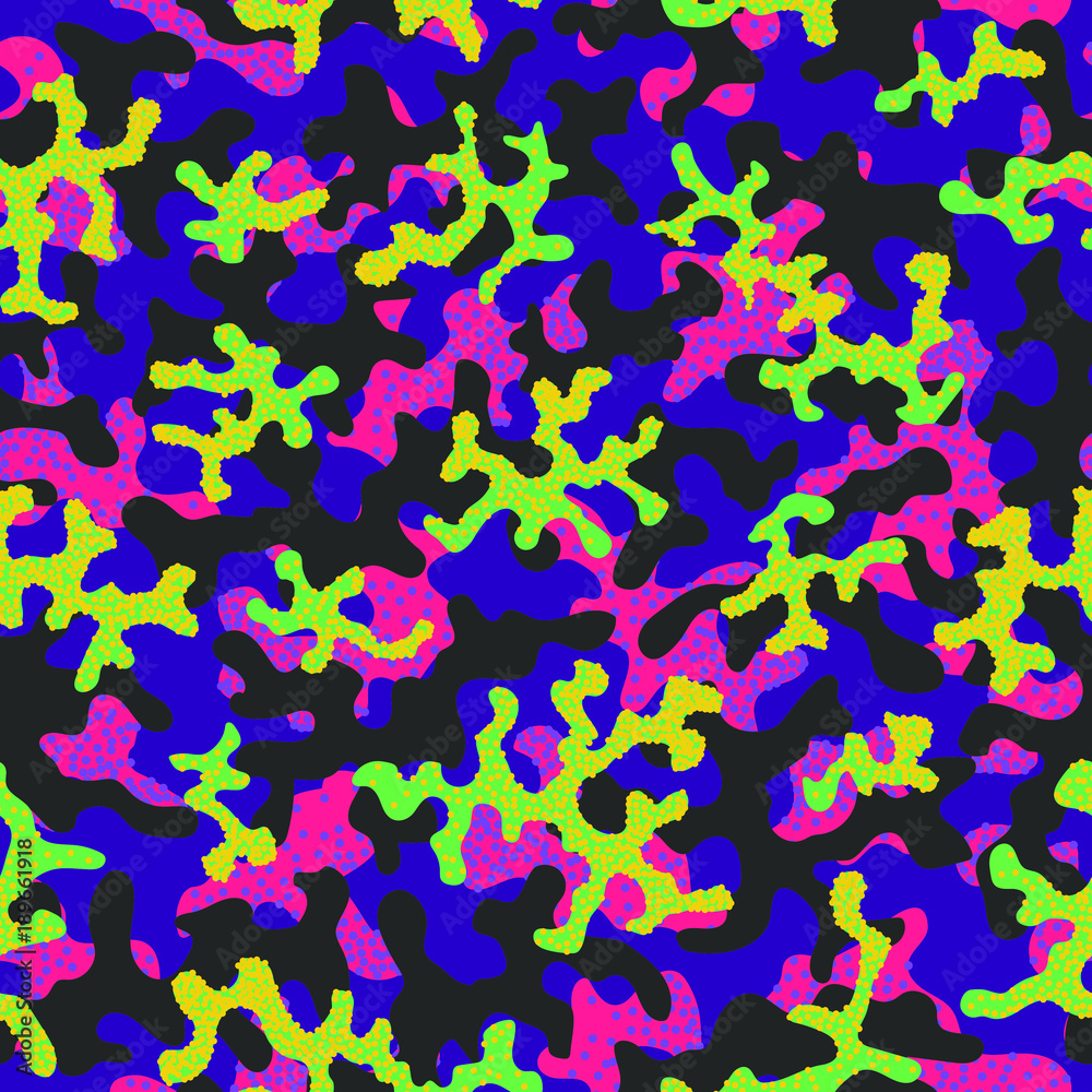 Abstract camouflage, fashion seamless pattern. Animal background. Fun camouflage military illustration. Seamless pattern for dress, shirt, children fashion cloth textile. Colorful modern. Vector . Abstract camouflage, fashion seamless pattern. Animal background. Fun camouflage military illustration. Seamless pattern for dress, shirt, children fashion cloth textile. Colorful modern. Vector .