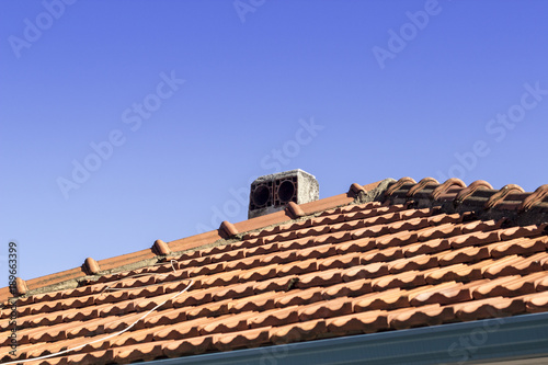 Architectural scene of house roof tile