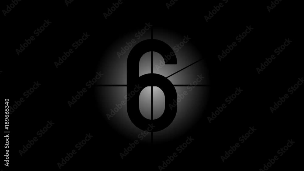 3D countdown - great for the beginning of the movie (gray and black background).