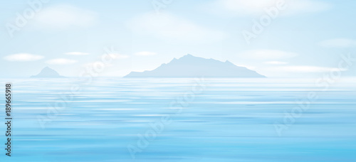 Vector blue sea background.