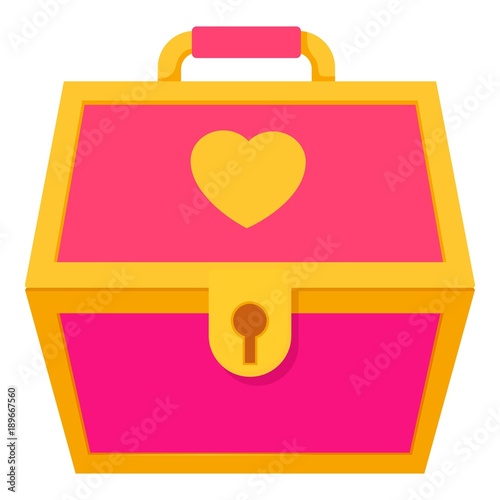 Pink treasure chest for a princess icon