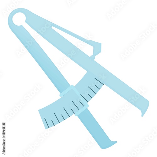 Bodyfat fat calipers icon, cartoon style