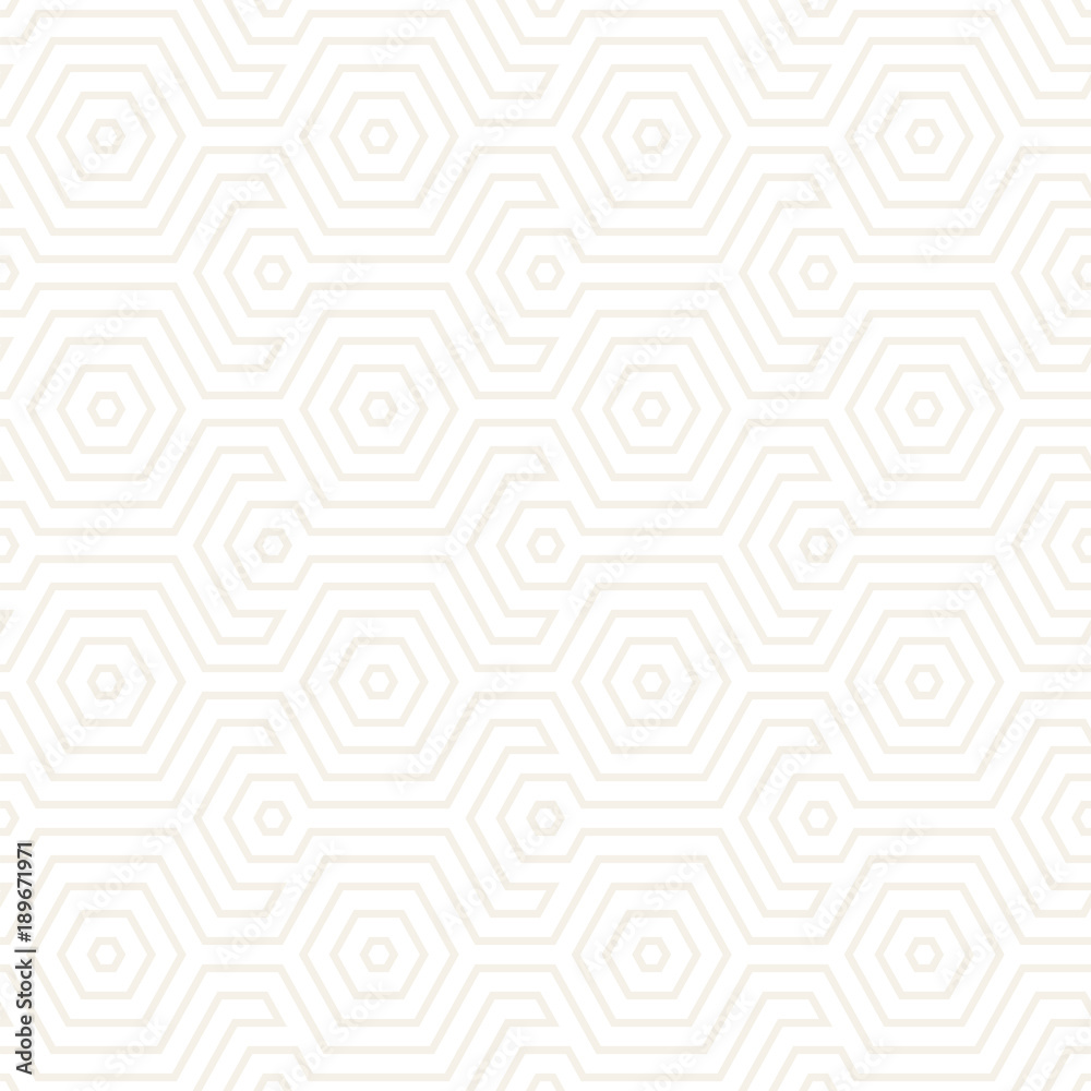 Vector seamless stripes subtle pattern. Modern stylish texture with monochrome trellis. Repeating geometric hexagonal grid. Simple lattice design.