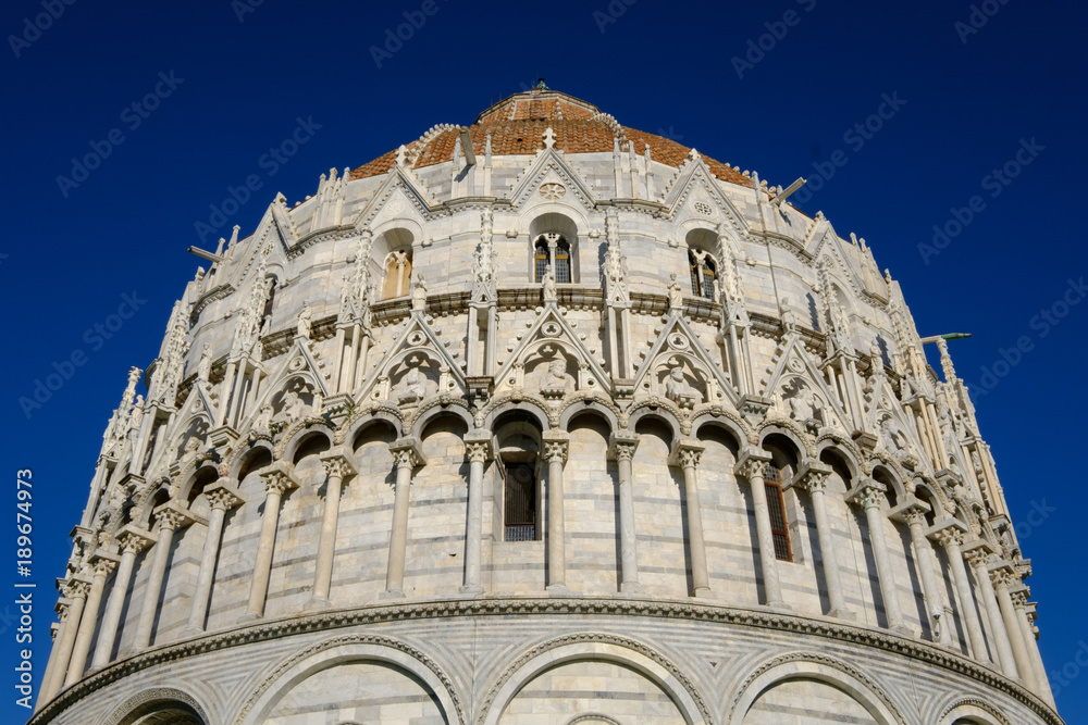 The Pisa Baptistery of St. John at Piazza dei Miracoli