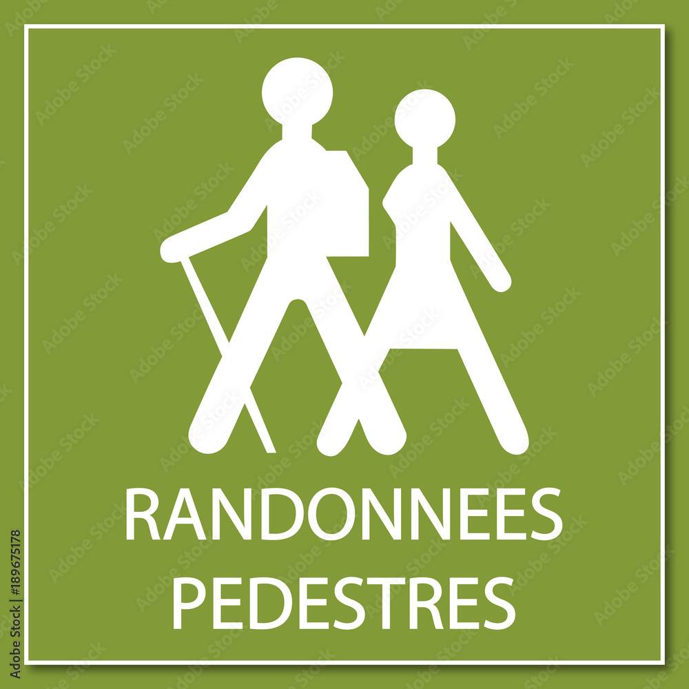 Logo randonnées pédestres. Logo randonnées pédestres.