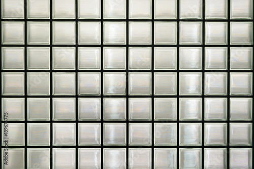 Glass block wall background or texture