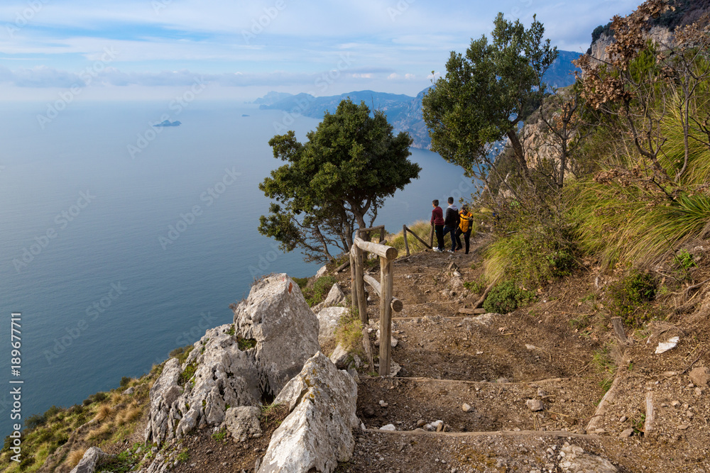 Sentiero degli Dei (Italy) - Trekking route from Agerola to Nocelle in Amalfi coast, called 